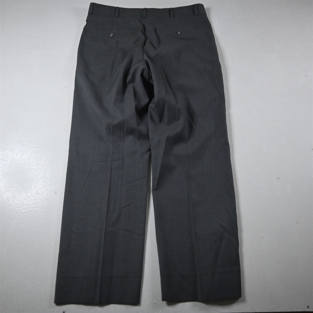 Kenneth Cole 38S 32x30 Gray Striped 100% Wool Mens Jacket Pants Suit - Picture 12 of 12